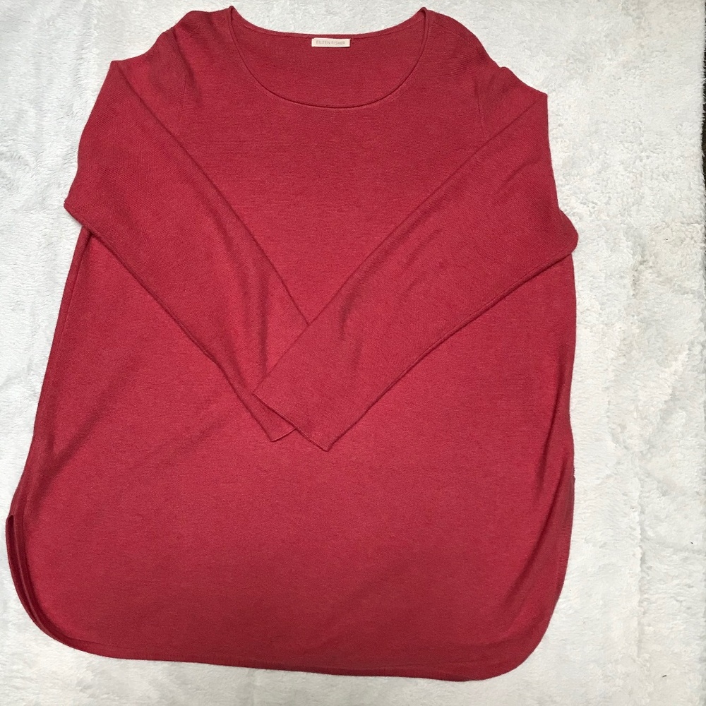Eileen Fisher Salmon Pink Sweater - XL
